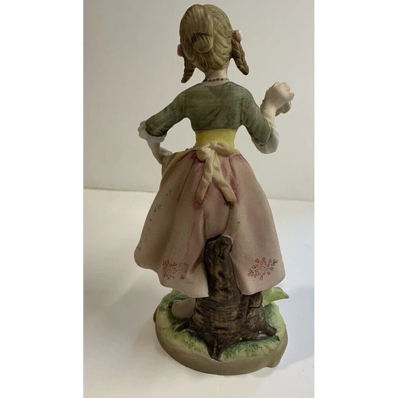 Vintage Andrea by Sadek Bisque Girl with Grapes Hand Painted Figurine 7161 Japan - Picture 3 of 7